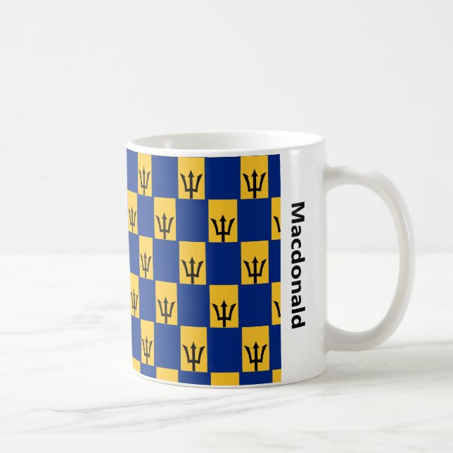 Stylish Barbados Flag Coffee Mug (Right)
