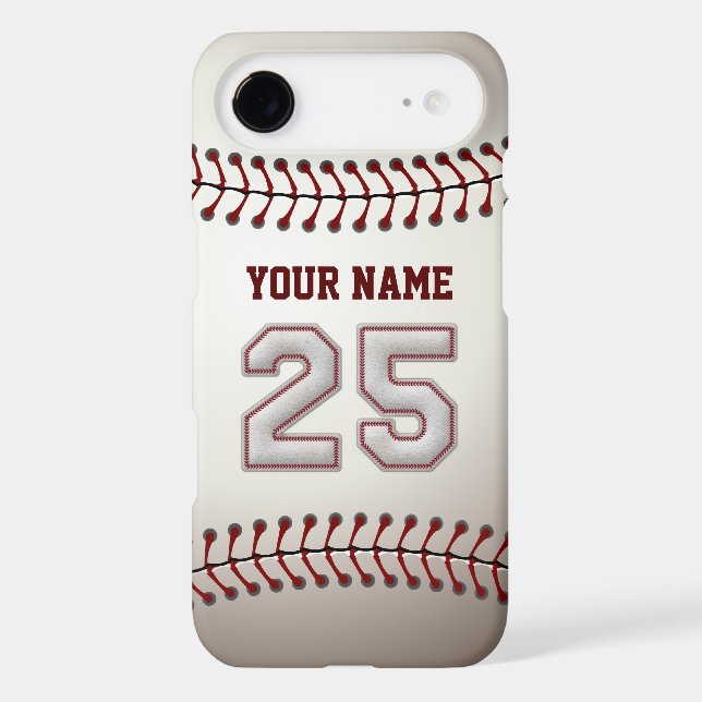 Stylish Baseball Number 25 Custom Name - Unique Case-Mate iPhone Case (Back)