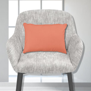 Stylish Basic Coral Orange Solid Colour 11x16 Decorative Cushion