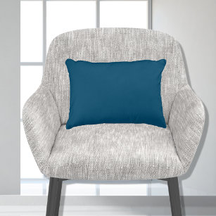  Stylish Basic Peacock Blue Solid Colour 11x16 Decorative Cushion