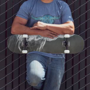 Stylish Beach Vibes Abstract Skateboard