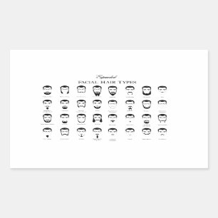 Stylish Beard Types Sticker