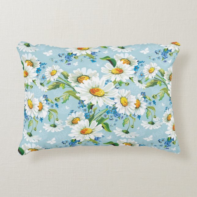 Stylish beautiful bright floral pattern 2 decorative cushion (Front)