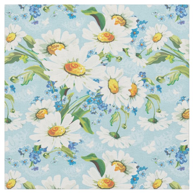 Stylish beautiful bright floral pattern 2 fabric (Close Up)