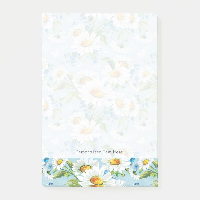 Stylish beautiful bright floral pattern 2 post-it notes (Front)