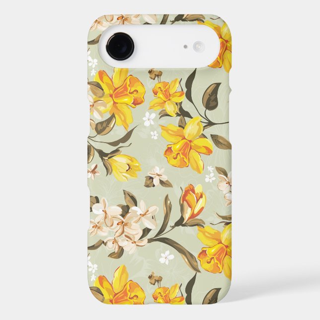 Stylish beautiful bright floral pattern Case-Mate iPhone case (Back)
