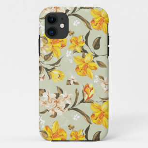 Stylish beautiful bright floral pattern iPhone 11 case