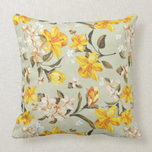 Stylish beautiful bright floral pattern cushion