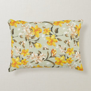 Stylish beautiful bright floral pattern decorative cushion