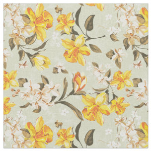 Stylish beautiful bright floral pattern fabric