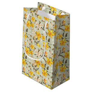 Stylish beautiful bright floral pattern small gift bag