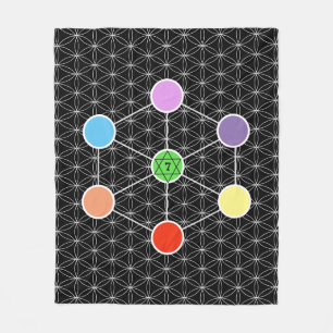 Stylish Beautiful Metatron's Cube Fleece Blanket
