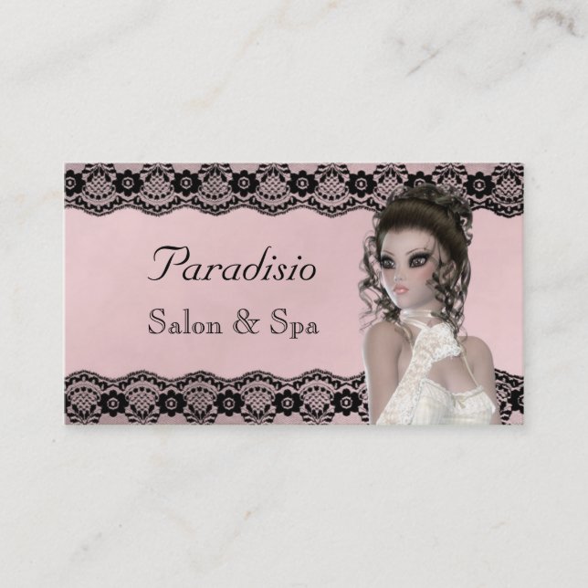 Stylish Beauty Salon and Spa Business Card (Front)