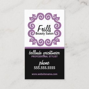 Stylish Beauty Salon Lavender Appointment Card