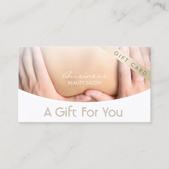 Stylish Beauty Therapy Salon Gift Certificate (Front)