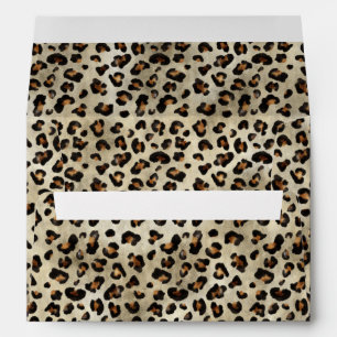 Stylish Beige And Black Leopard Print Pattern Envelope