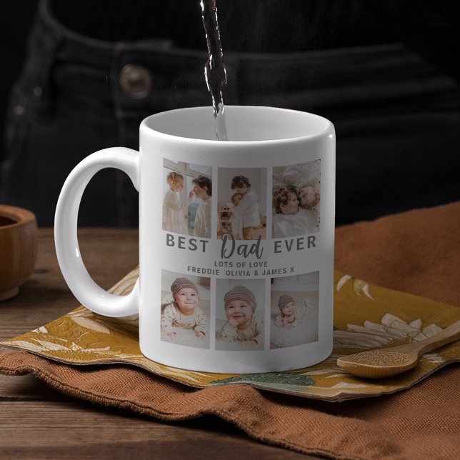 Stylish Best Dad Ever 6 Photo  Coffee Mug (Creator Uploaded)