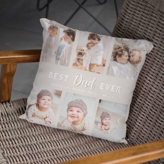Stylish Best Dad Ever Throw Pillow (Creator Uploaded)