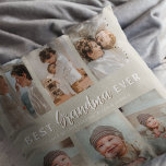Stylish Best Grandma Ever 6 Photo  Cushion<br><div class="desc">Make every moment count this Christmas or birthday with our best ever Grandma cushion in cream. Personalize it easily with 6 of your favorite photos and special text for a thoughtful photo keepsake.</div>