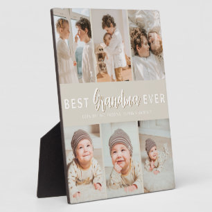 Stylish Best Grandma Ever 6 Photo Plaque