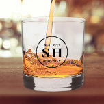Stylish Best Man Proposal Personalised Initials Whiskey Glass<br><div class="desc">Looking for a unique way to ask your friend to be your best man? Check out our personalised whiskey glasses! Add initials, date and role to create a truly special gift. Our stylish, classic and minimalist design is perfect for any wedding theme. These glasses make a great addition to any...</div>