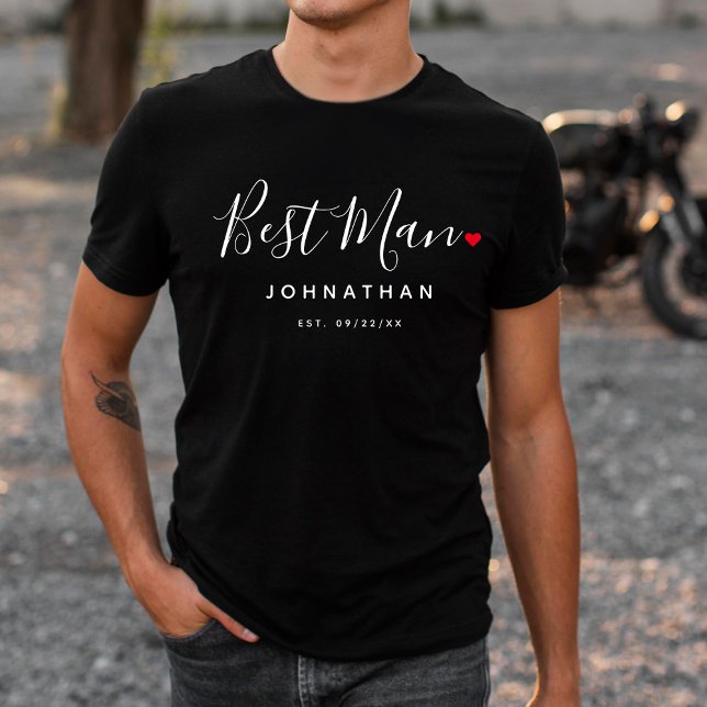 Stylish Best Man Wedding T-Shirt (Creator Uploaded)