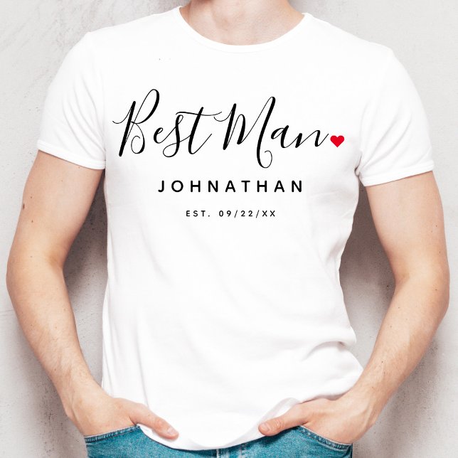 Stylish Best Man Wedding T-Shirt (Creator Uploaded)