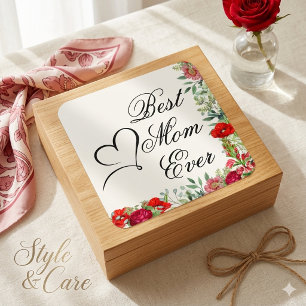 Stylish Best Mum Ever Mothers Day Sticker Design