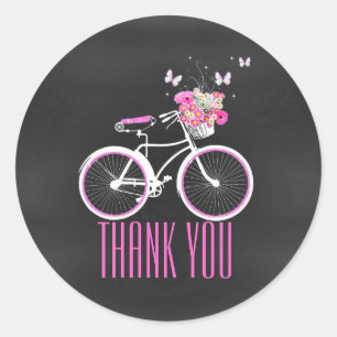 Stylish Bicycle Bridal Shower Sticker