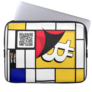 Stylish Bitcoin - Btc crypto  Laptop Sleeve