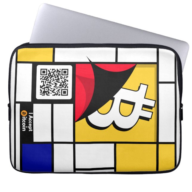 Stylish Bitcoin - Btc crypto  Laptop Sleeve (Front)