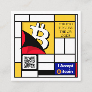Stylish Bitcoin - Btc crypto  Square Business Card
