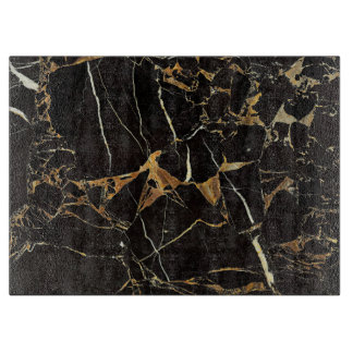 Stylish Black and Gold Marble | Custom  Cutting Board