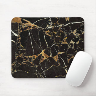 Stylish Black and Gold Marble Mouse Pad