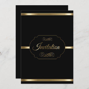 Stylish Black and Gold Party Template