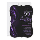 Stylish Black and Purple 55th Birthday Party