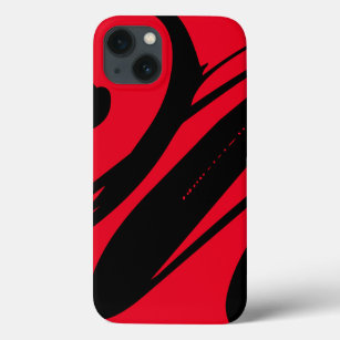 Stylish Black and Red Modern Street Pattern  Case-Mate iPhone Case