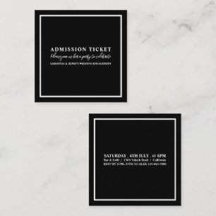 Stylish Black and White, Admission Ticket