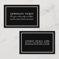 Stylish Black and White, Admission Ticket