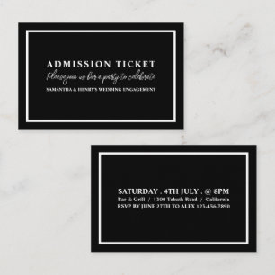 Stylish Black and White, Admission Ticket