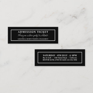 Stylish Black and White, Admission Ticket