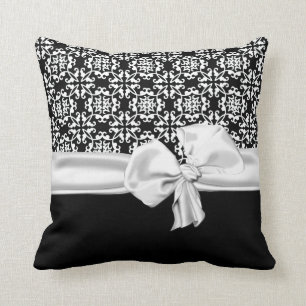 Stylish Black and White Decorator Pillow