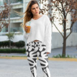 stylish black and white gymwear  leggings<br><div class="desc">Experience comfort and style with our modern black and white funky leggings. Featuring a classy fun abstract pattern all over, these leggings are perfect for busy women who want to look effortlessly stylish. Made with the utmost care, they provide a snug fit and are designed to keep you comfortable all...</div>