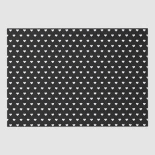 Stylish Black and White Hearts   Custom  Tissue Paper