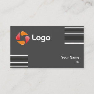 Stylish Black and White Minimal Squared Lines Business Card