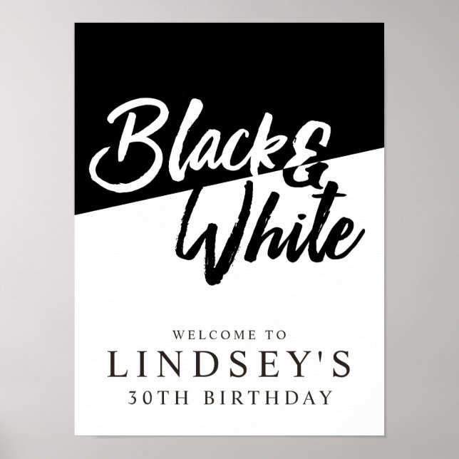 Stylish, Black and White Poster (Front)