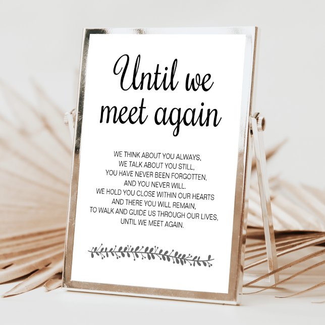 Stylish Black and White Wedding Poem Memorial Sign (Creator Uploaded)