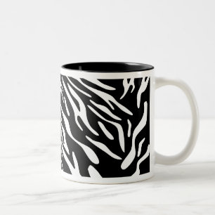 Stylish Black and White Zebra Stripe Mug