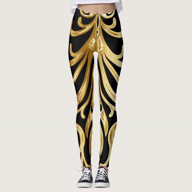 Stylish Black Authority® Leggings (Front)