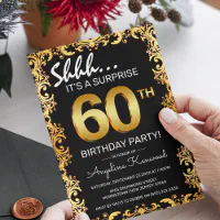 Surprise 60th birthday invitations shops for him